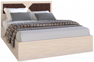 Николь Кровать 1600 (Ясень Шимо / Лиственница темная)