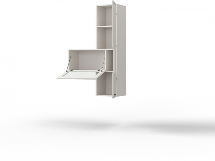 Набор мебели для гостиной "Берг" - Белый текстурный/Ясень белый