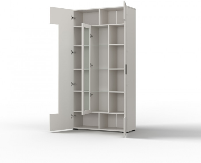 Набор мебели для гостиной "Берг" - Белый текстурный/Ясень белый