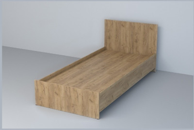 Кровать арт.032, низкий щиток, 90 (Дуб Крафт Золотой)