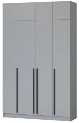 Шкаф Бастион 1600 с антресолью, Серая гавань