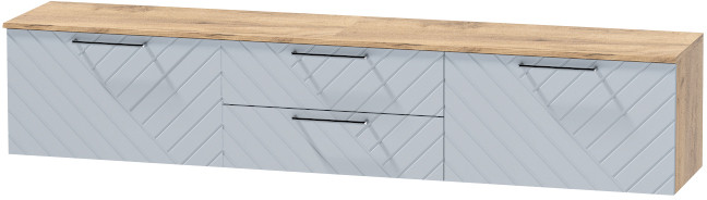 Тумба-4 под ТВ подвесная "Иннэс-7", Крафт золотой/Монблан Р-846