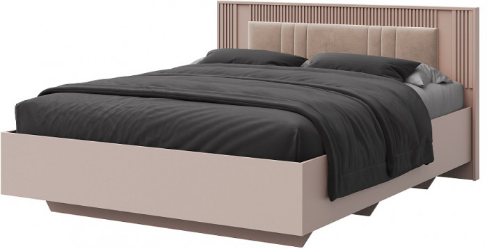 Кровать двуспальная 160х200 "Харди" - Латте/Ирландский ликер