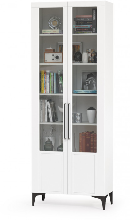 Валенсия Гостиная № 076, ЛДСП белый шагрень/МДФ белый шагрень