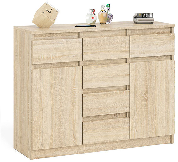 Мори Комод МК1200.4, цвет дуб сонома, ШхГхВ 120,4х41х94 см.