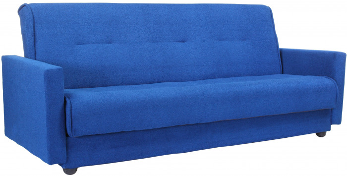 Раскладной диван-кровать, прямой, книжка, цвет синий, Милан 140