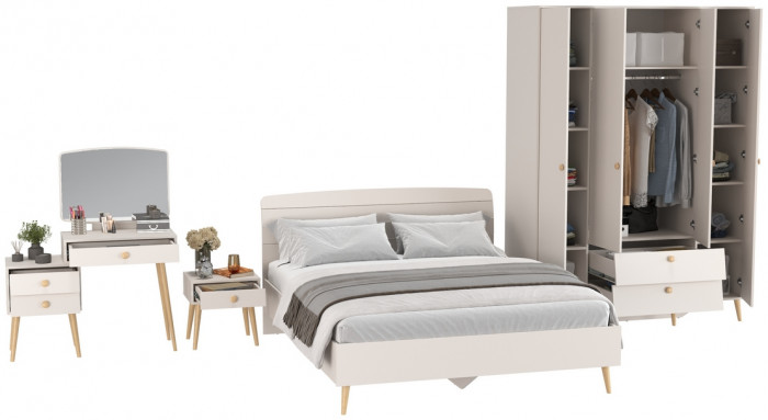 Афина Спальня 29-1600, кашемир серый