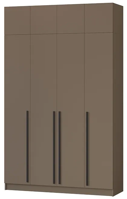 Шкаф Бастион 1600 с антресолью, Молочный шоколад