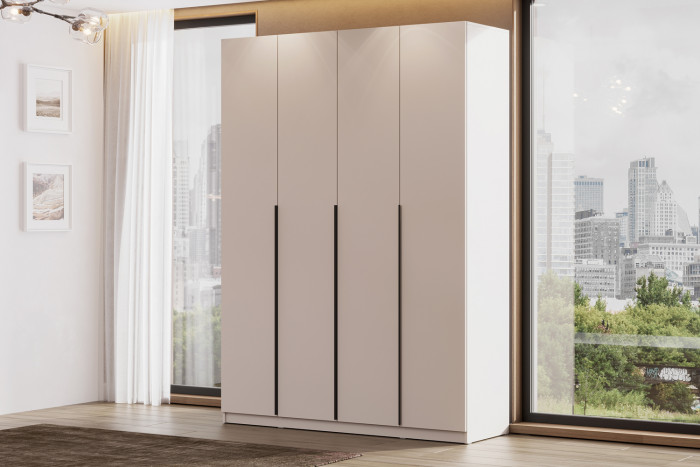 Шкаф распашной с наполнением (13 полок + 2 ящика) ШК 5 (1600), Меланж