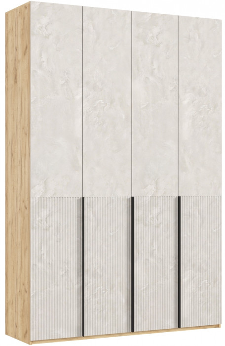 Марвэл Шкаф 4-х створчатый 1600, Дуб крафт/Мальта