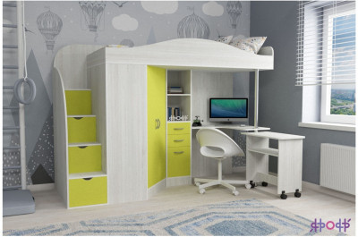 Кровать-чердак Юниор 4 (Винтерберг/Лайм)