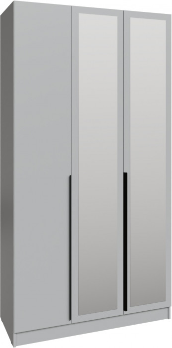 Шкаф Мадрид (1,2) с 3 ящ. внутри с зеркалом, Камень серый