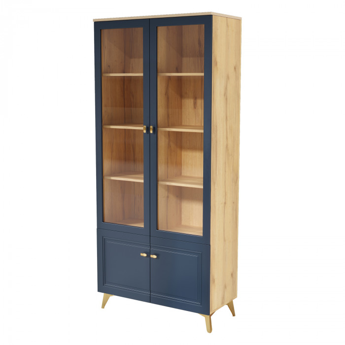 Шкаф-витрина 2-х дверная Вега Сапфир