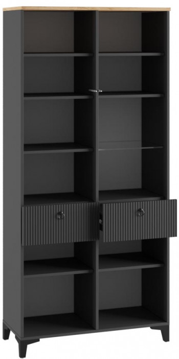 Шкаф со стеклом Ника 800, Эйхория, Графит