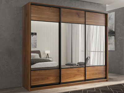 Шкаф-купе Кааппи 6 Кастелло Бренди 210х45х230 см