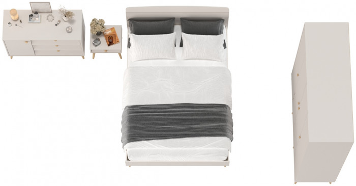 Афина Спальня 30-1400, кашемир серый