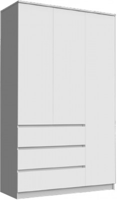 Челси Шкаф 1200 (Белый глянец, Белый)