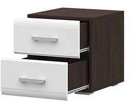 Вегас Тумба прикроватная 400*430*446 венге/белый глянец