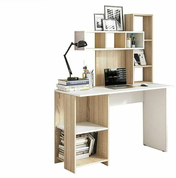 стол компьютерный Олимп дуб сонома/белый