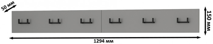 Октава 15.14.02 Вешалка + 15.14.02 Вешалка, серый графит