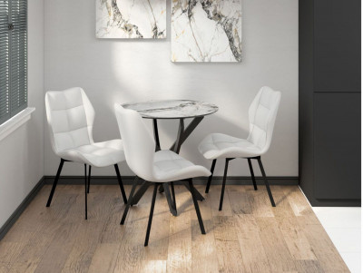 Столовая группа Рим-Монако СМ-6 ноги прямоугольные черные