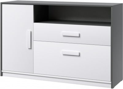Кэнди Комод КК-1 графит/белый