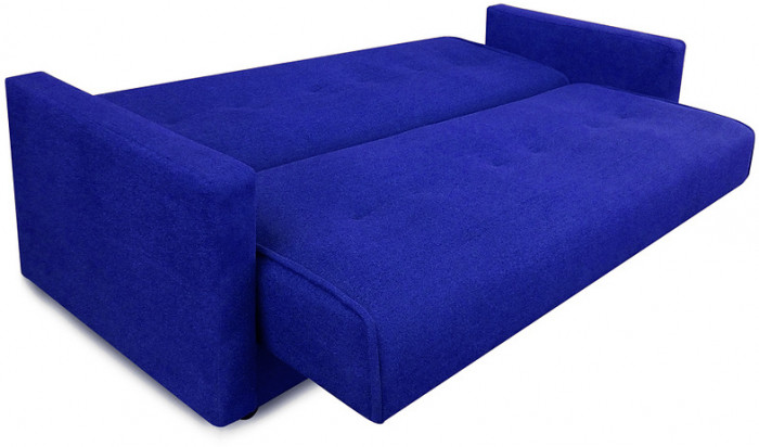Раскладной диван-кровать, прямой, книжка, цвет синий, Милан 120