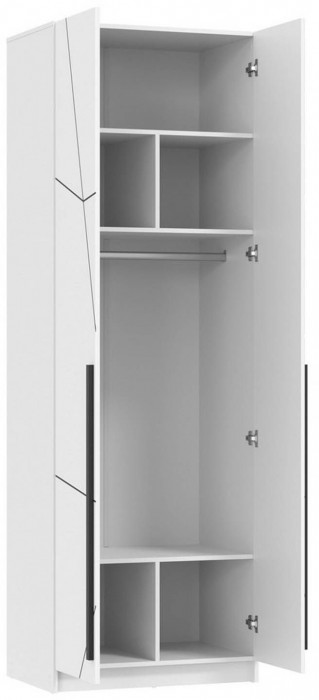 Брандо шкаф для одежды 67.14 МДФ Геометрия Белый