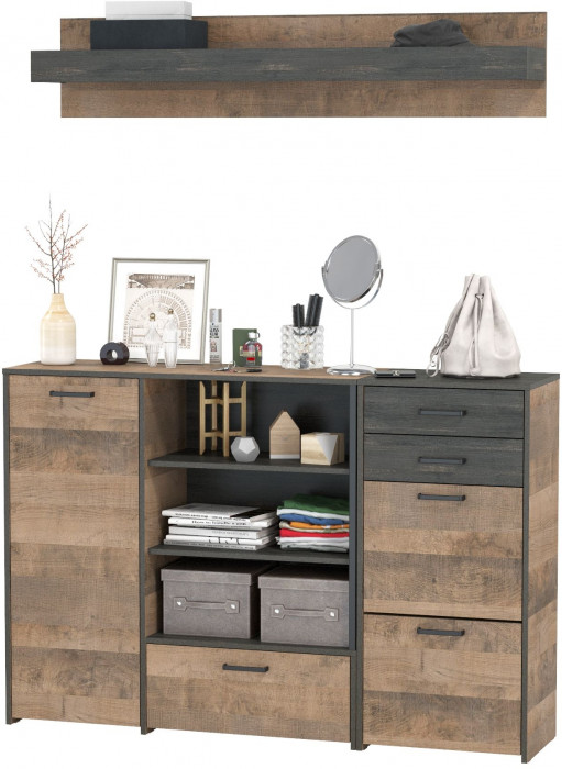 Трувор Прихожая 172, дуб гранж песочный/интра