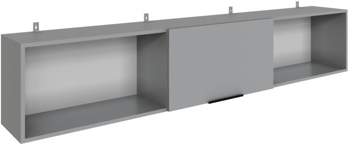 Полка Мадрид навесная (2,03), Камень серый