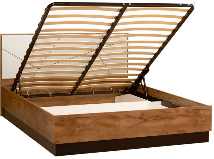 Кровать Гамма с подъемным механизмом 54.15 Таксония/Белый