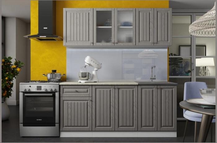 Кухня Хозяюшка МДФ 1800 (Мускат, Белый)