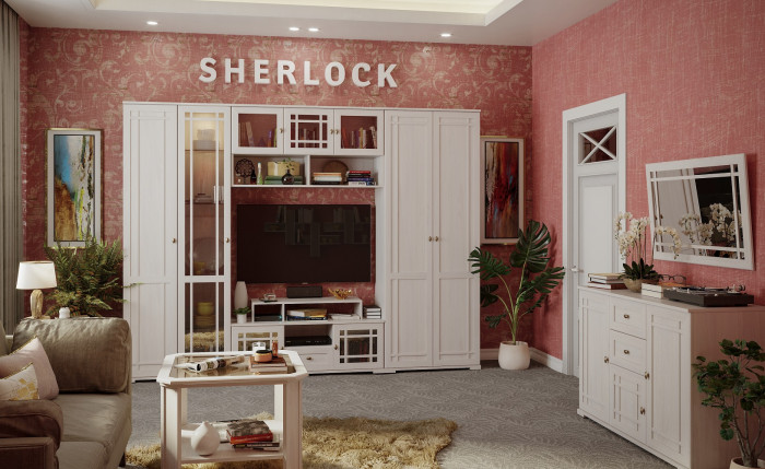 Шкаф двухдверный для одежды Sherlock 12, ясень светлый