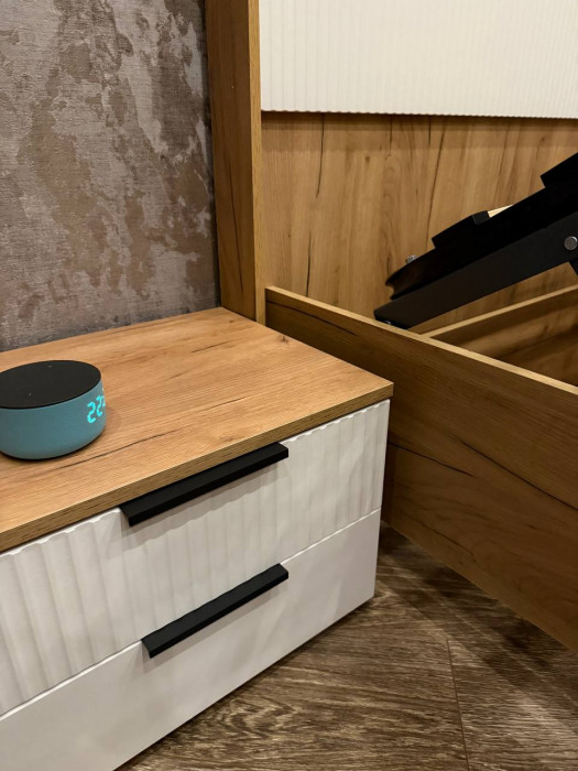 Марвэл Тумбы прикроватные 2шт, Дуб крафт/Браш вайт