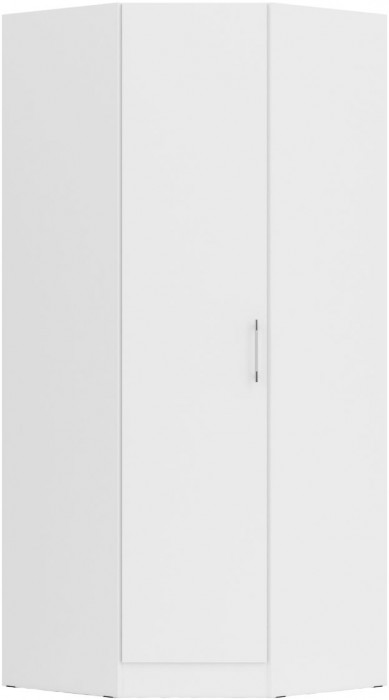 Стандарт Шкаф угловой, цвет белый, ШхГхВ 81,2х81,2х200 см., универсальная дверь, боковина для соединения со шкафами глубиной 52 см.