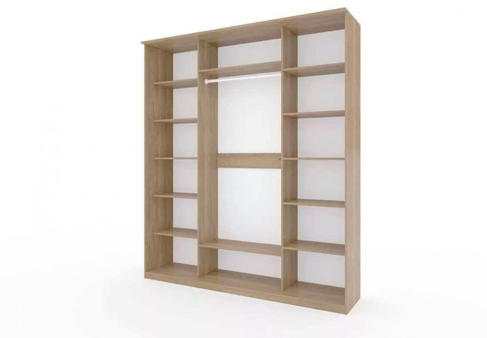 Шкаф купе Модерн 2076х600 3-х дверный 3-х секционный фотопечать №3 ясень