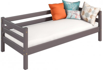 Кровать Соня (вариант 2) с задней защитой, лаванда