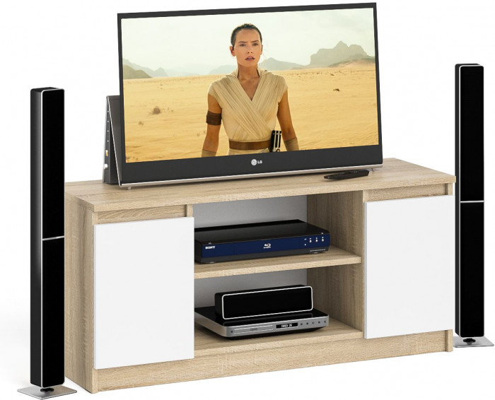 Мори Тумба ТВ МТВ1200.1, дуб сонома/белый