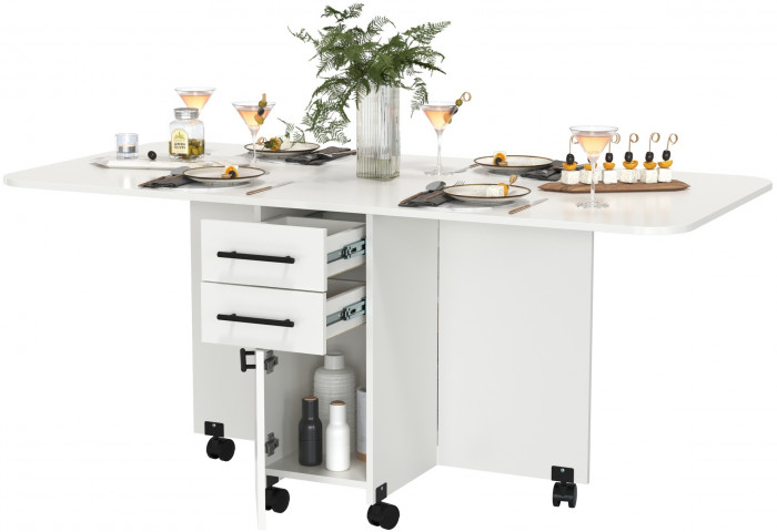 Стол-книжка с ящиками 1-6702бел, белый