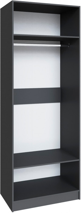 Шкаф Мадрид (0,85) с зеркалом, Графит серый