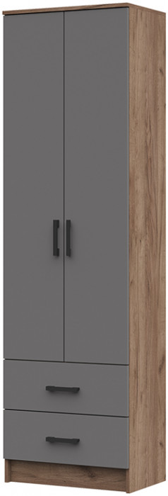 ШК-201 Машенька ЛДСП шкаф полка (600*2020*380) дуб крафт табачный/серый графит