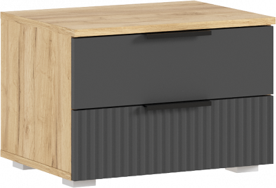 Марвэл Тумбы прикроватные 2шт, Дуб крафт/Браш графит