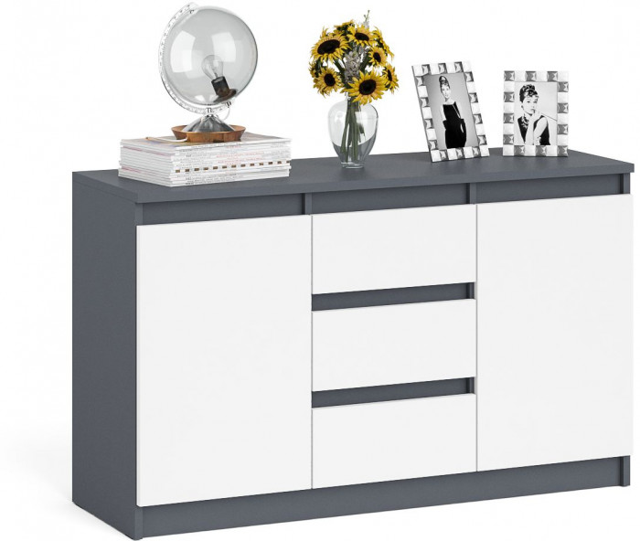 Мори Комод МК1200.3, графит/белый