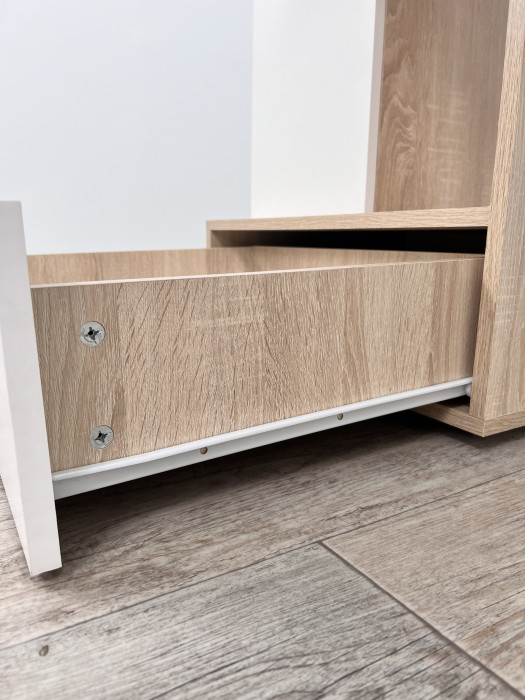 Компьютерный стол Квартет-11, Дуб крафт золотой/Графит серый