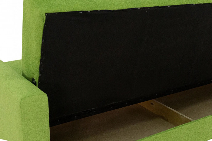 Раскладной диван-кровать, прямой, книжка, цвет зеленый, Милан 120