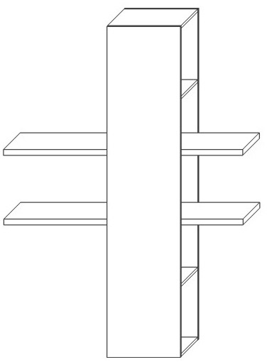 Модульная гостиная Альда, Черный глянец/Белый глянец