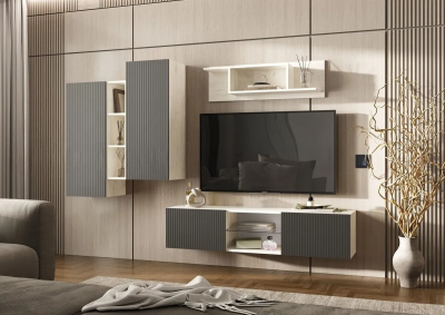 Оскар Гостиная вариант №1, дуб крафт белый