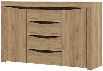 Спальня "Паола" КМ 702 (1600х1005х435 мм) дуб крафт золото