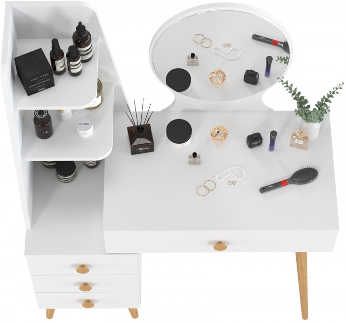 Трюмо 4-25917бел, цвет белый, ШхГхВ 95х43,9х129,2 см., НЕ универсальная сборка