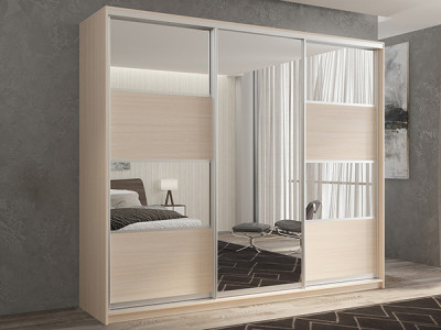 Шкаф-купе Кааппи 5 Дуб молочный 180х45х230 см